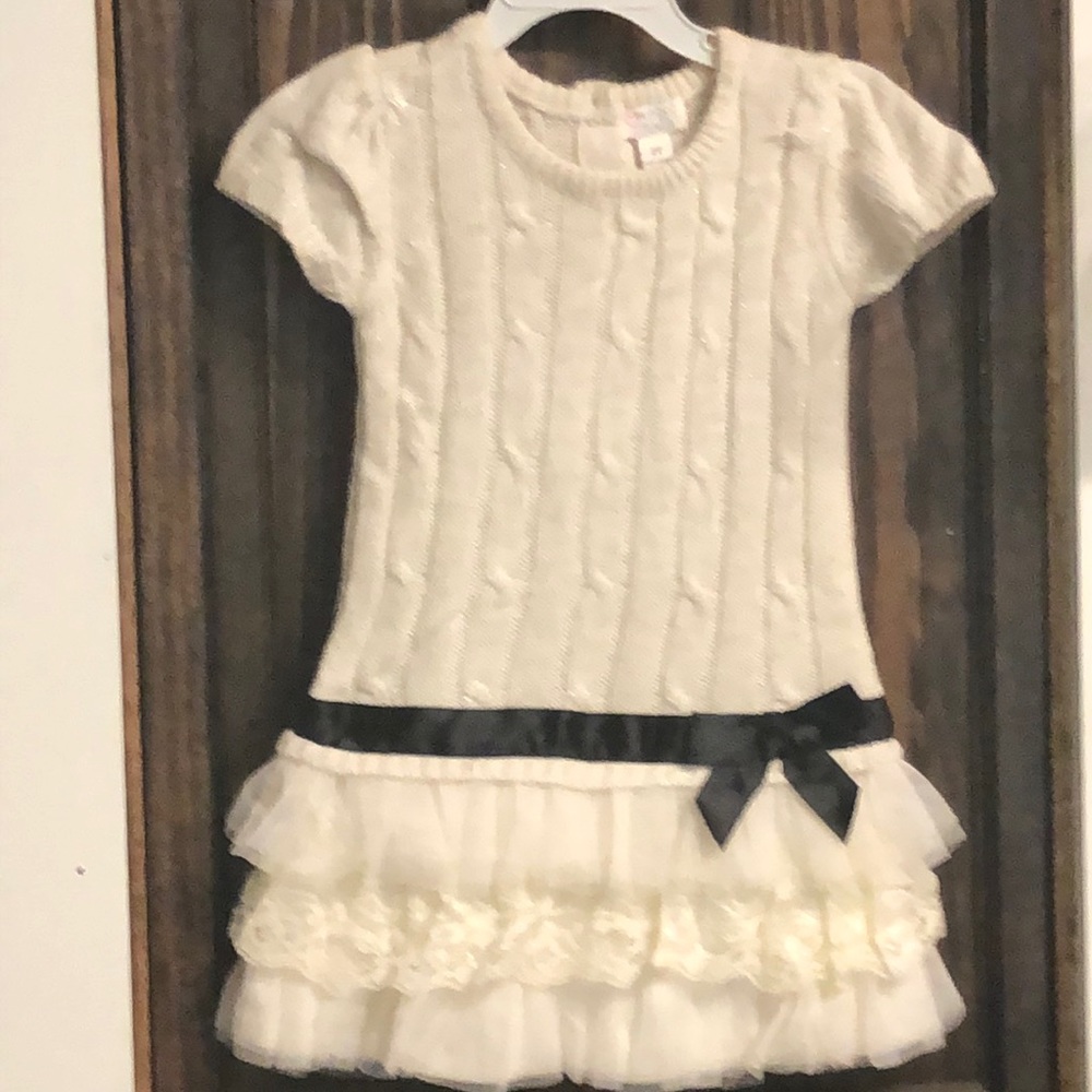 Children’s Place sweater dress 2T tulle and laced bottom